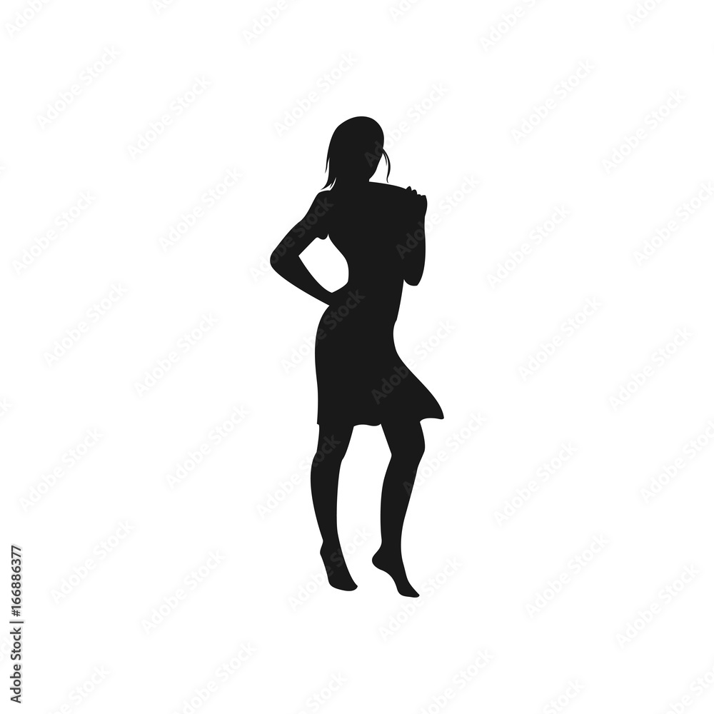 stand beauty woman silhouette