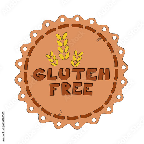 Gluten free vector badge