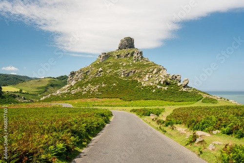 Unique structure of the Valley of the Rocks near Lynmouth, Devon photo