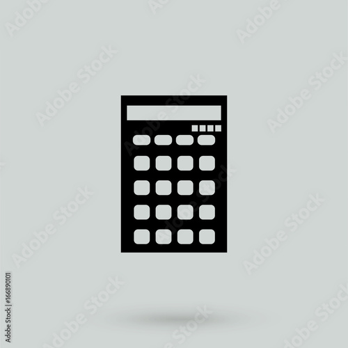 calculator icon, vector illustration. Flat design style