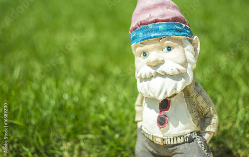 Garden gnome posing