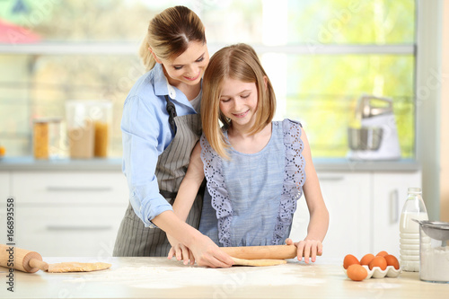 Mother and daughter rolling...