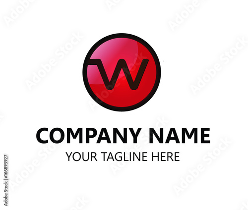 logo letter w red circle