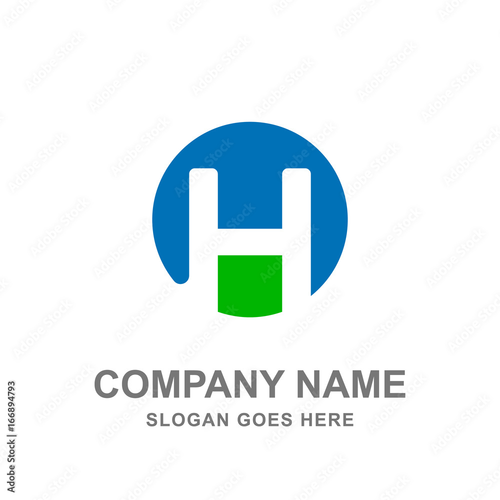 Letter H Icon Logo Vector Design Business Template Company