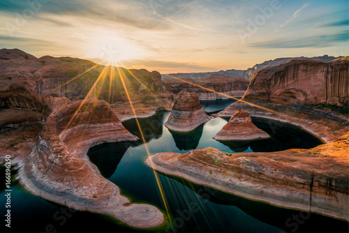 Reflection Canyon at sunrise (Utah) photo