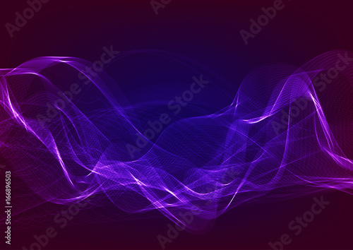Wavy ribbons vector background