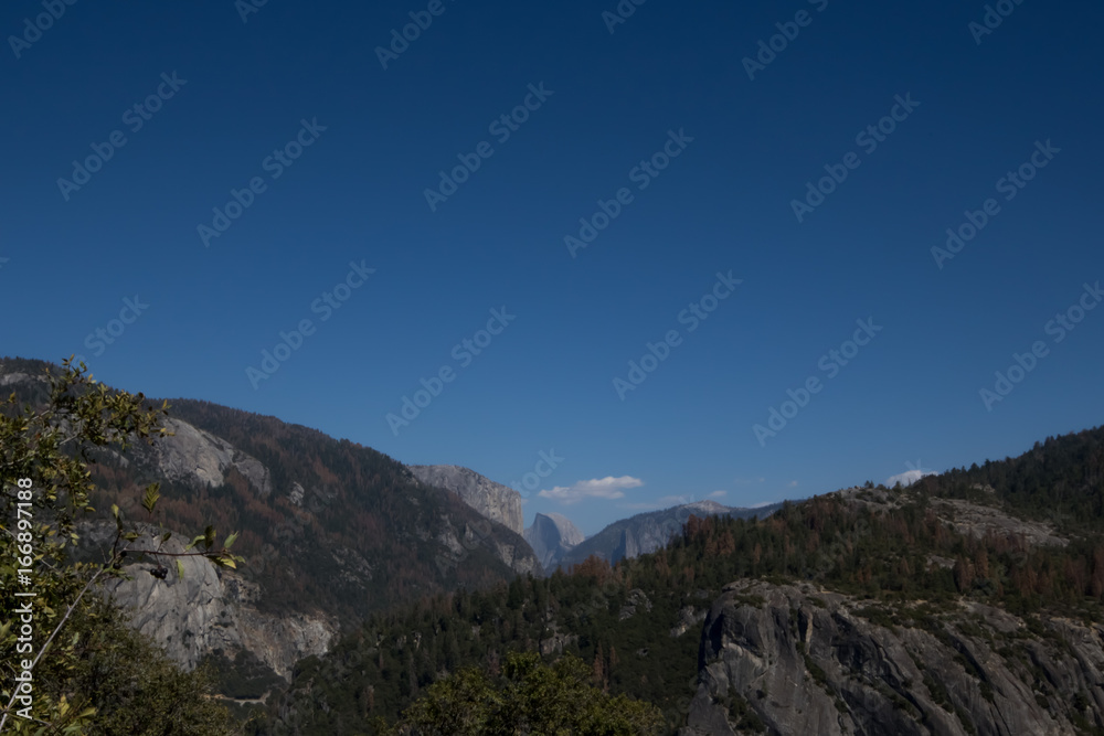 The Half Dome Landscape View at Yosemite, CA, USA, September, 2016