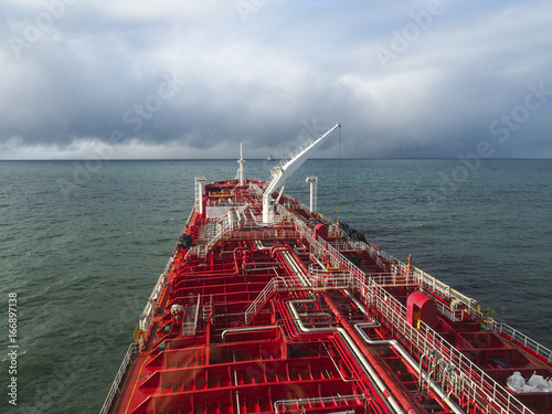 oil tanker at sea in Atlantic, petroleum industry
