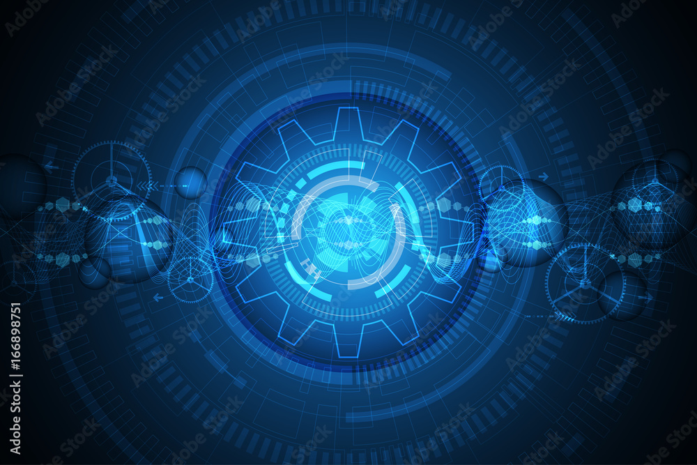 Obraz premium Vector abstract background technology concept.