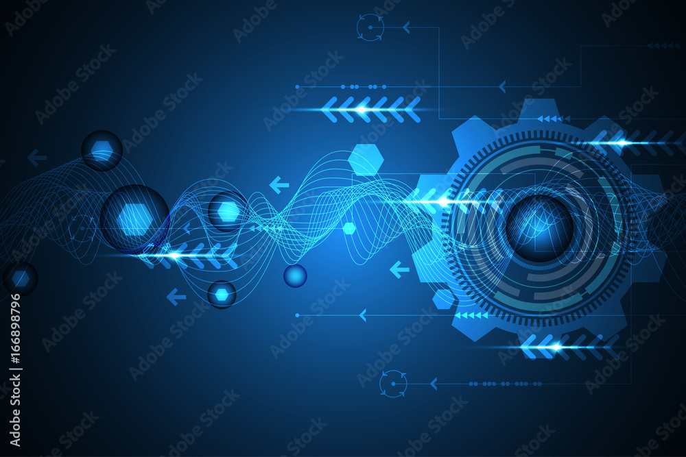 Vector abstract background technology gear concept.
