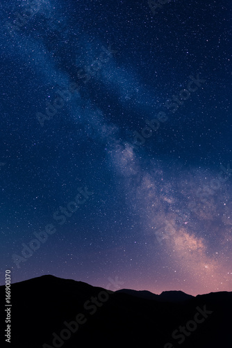 Milky Way over mountains of corse, france