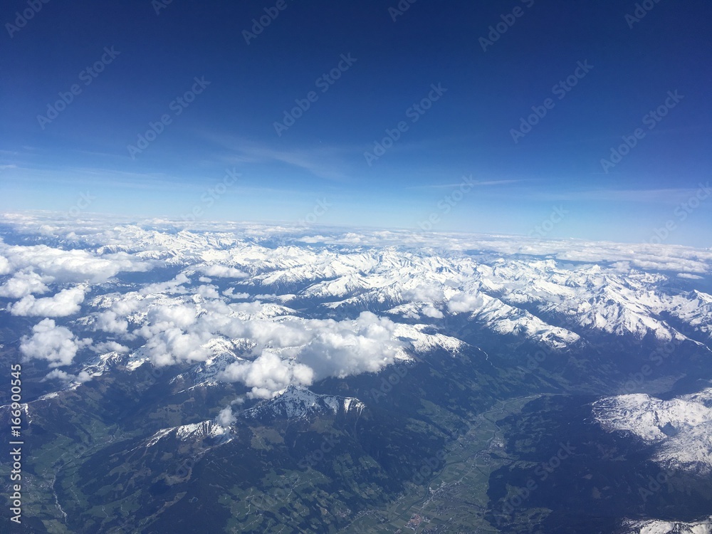 Flight over the Alps Flight over the Alps