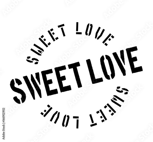 Sweet Love rubber stamp. Grunge design with dust scratches. Effects can be easily removed for a clean, crisp look. Color is easily changed.