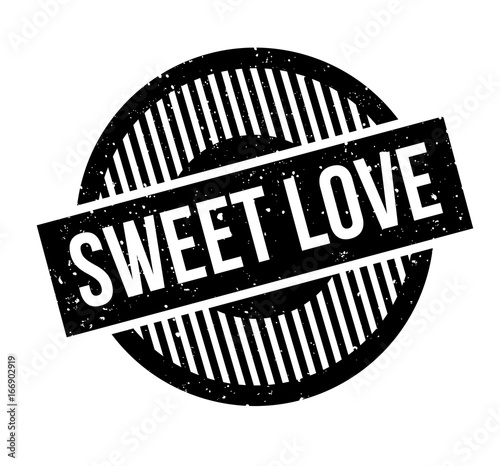 Sweet Love rubber stamp. Grunge design with dust scratches. Effects can be easily removed for a clean, crisp look. Color is easily changed.