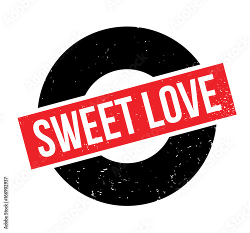 Sweet Love rubber stamp. Grunge design with dust scratches. Effects can be easily removed for a clean, crisp look. Color is easily changed.