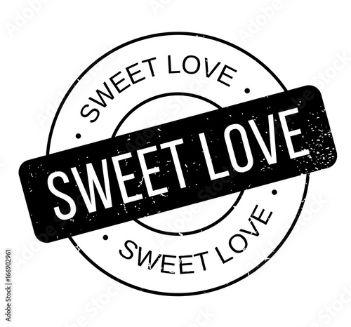 Sweet Love rubber stamp. Grunge design with dust scratches. Effects can be easily removed for a clean, crisp look. Color is easily changed.