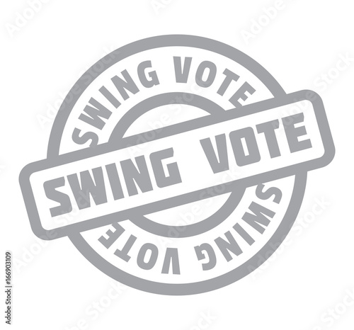 Swing Vote rubber stamp. Grunge design with dust scratches. Effects can be easily removed for a clean, crisp look. Color is easily changed.