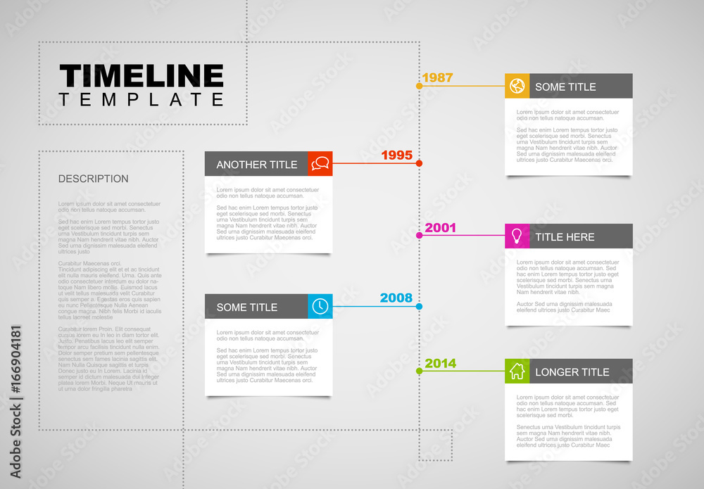 Vector Infographic timeline report template Vector Infographic timeline report template