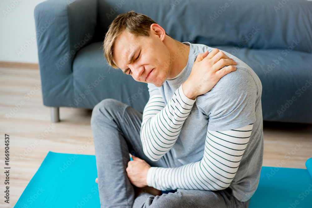 Man sprained his back Man sprained his back