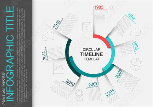 Circular infographic timeline template