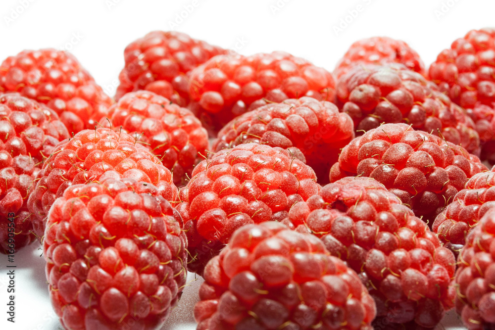Set of raspberries, enlarged Set of raspberries, enlarged