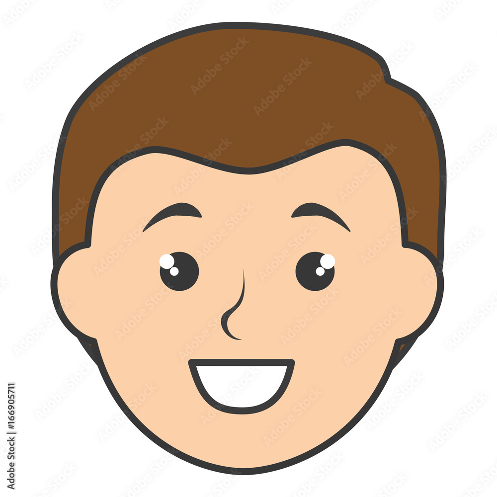 young man head avatar character