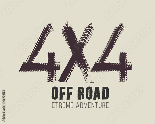 4x4 Lettering Image photo