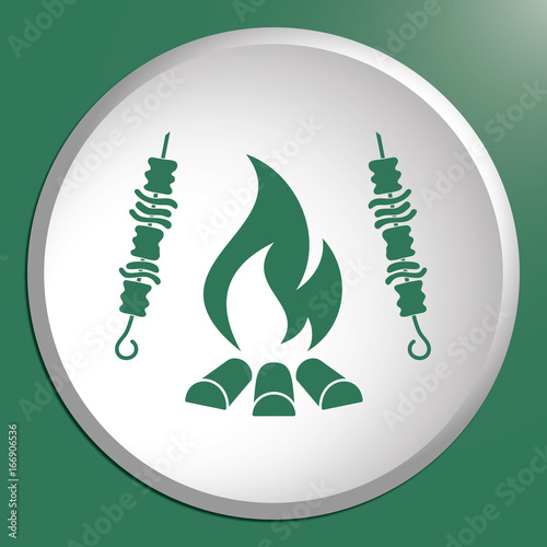 Grilled kebab icon