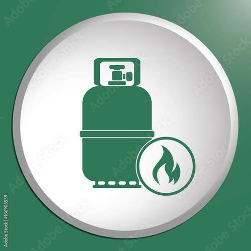 Camping gas bottle icon