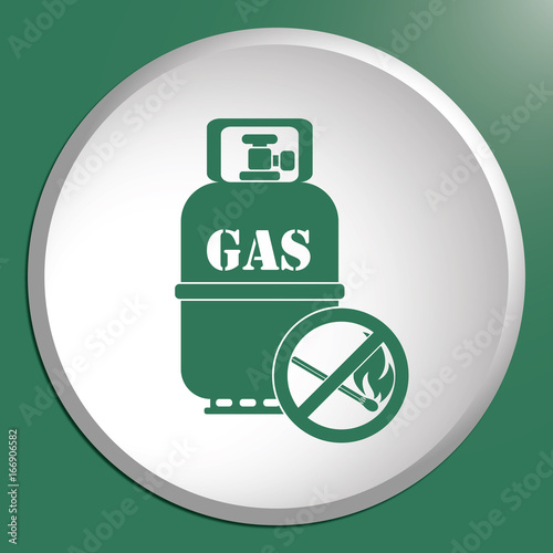 Camping gas bottle icon