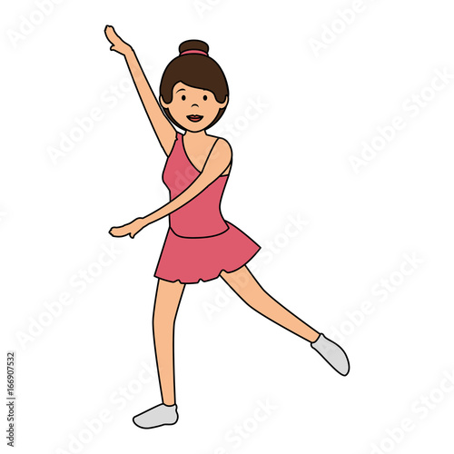 beautiful woman dancing vallet