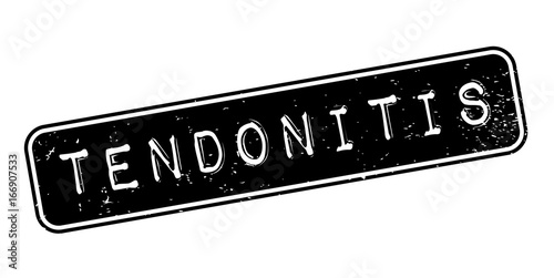 Tendonitis rubber stamp. Grunge design with dust scratches. Effects can be easily removed for a clean, crisp look. Color is easily changed.