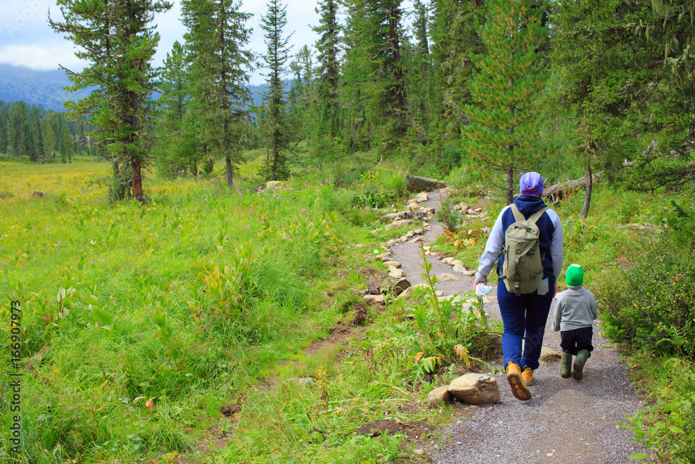 Family hiking Family hiking