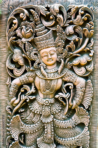 sculptures based traditional Buddhist and Hindu motifs