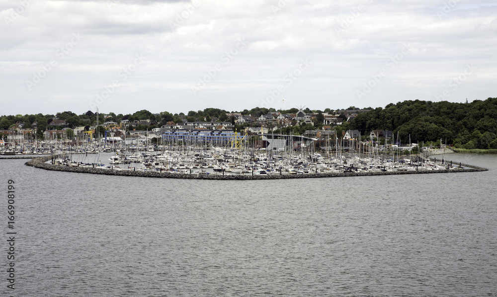 sailing ships in the nautical harbor of Kiel sailing ships in the nautical harbor of Kiel