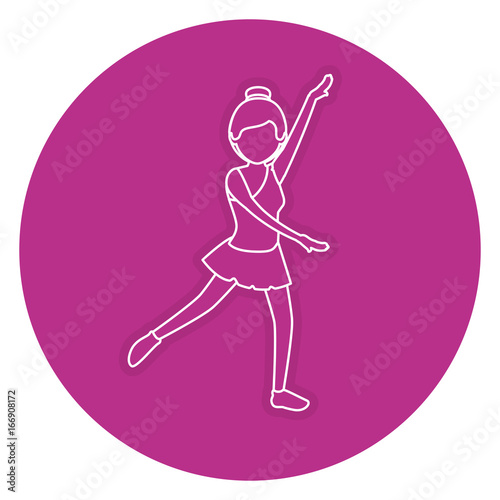 beautiful woman dancing vallet