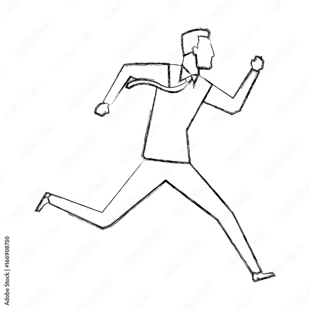 Obraz premium businessman running energetic dynamic concept