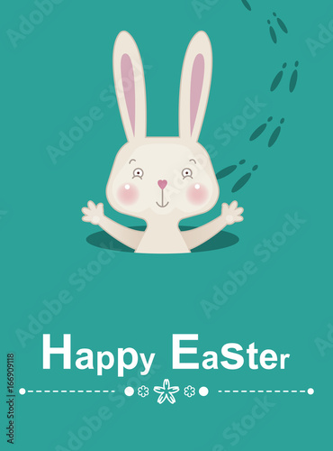 Happy easter rabbit