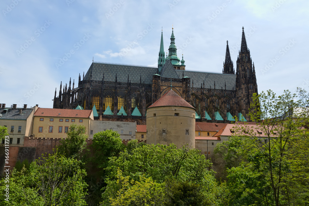 Prague Castle and Cathedral of saint Vitus in Prague, Czech Republic