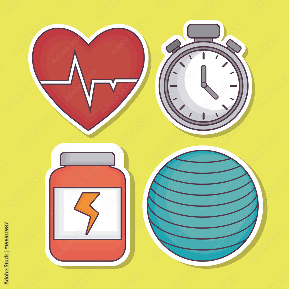 Fototapeta premium healthy and fitness lifestyle design