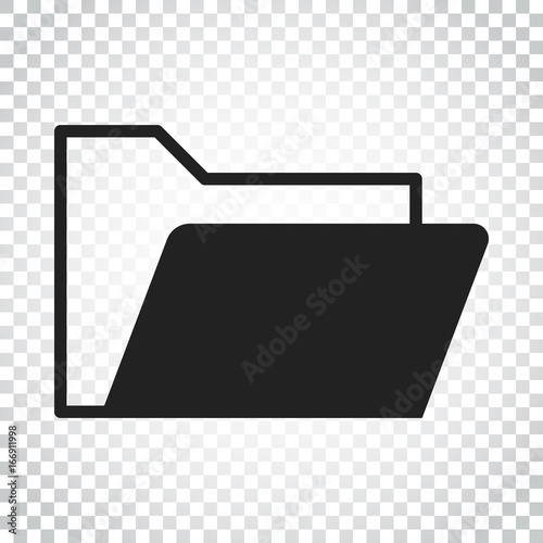 Folder document flat vector icon. Archive data file symbol logo illustration. Business concept simple flat pictogram on isolated background.