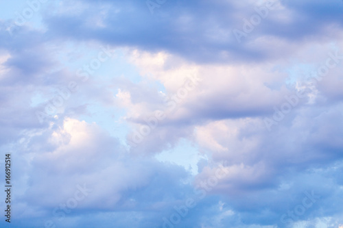 Sky with pink and blue clouds