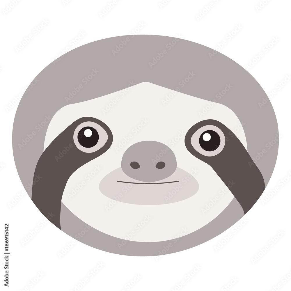 Sloth vector flat ico