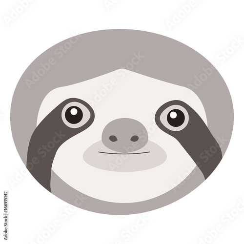 Obraz na płótnie Sloth vector flat ico w salonie