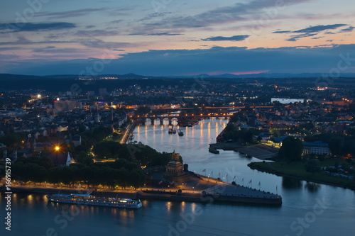 Koblenz zur blauen Stunde