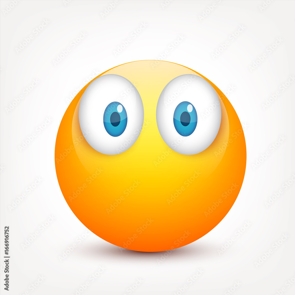 Smiley with blue eyes,emoticon set. Yellow face with emotions. Facial expression. 3d realistic emoji. Sad,happy,angry faces.Funny cartoon character.Mood.Vector illustration. Smiley with blue eyes,emoticon set. Yellow face with emotions. Facial expression. 3d realistic emoji. Sad,happy,angry faces.Funny cartoon character.Mood.Vector illustration.