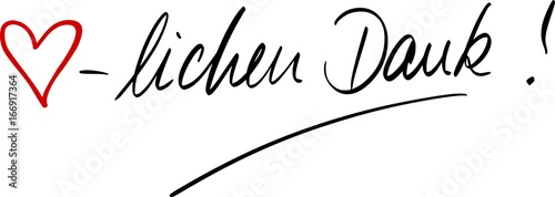 Handschrift Herzlichen Dank