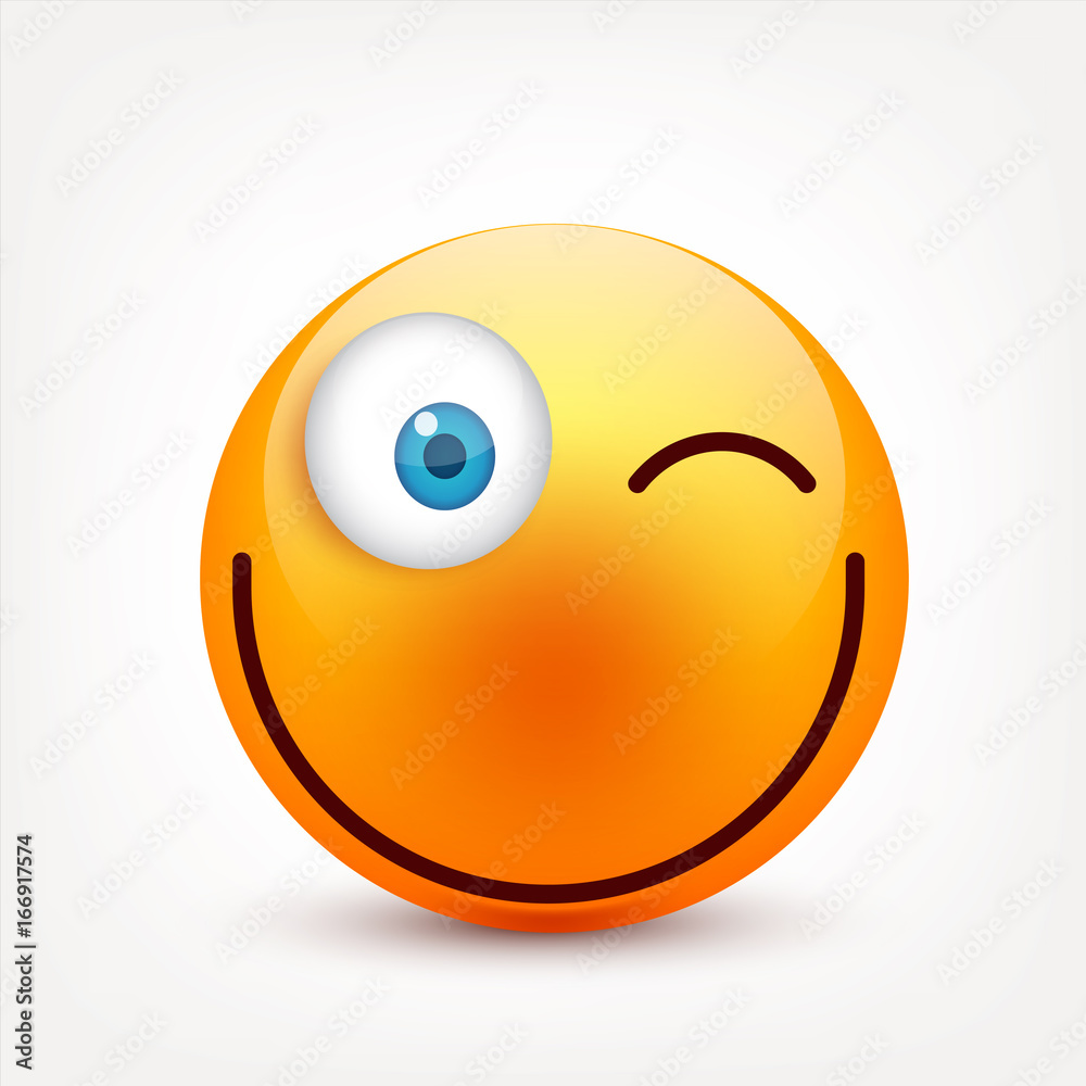 Smiley with blue eyes,emoticon set. Yellow face with emotions. Facial expression. 3d realistic emoji. Sad,happy,angry faces.Funny cartoon character.Mood.Vector illustration. Smiley with blue eyes,emoticon set. Yellow face with emotions. Facial expression. 3d realistic emoji. Sad,happy,angry faces.Funny cartoon character.Mood.Vector illustration.
