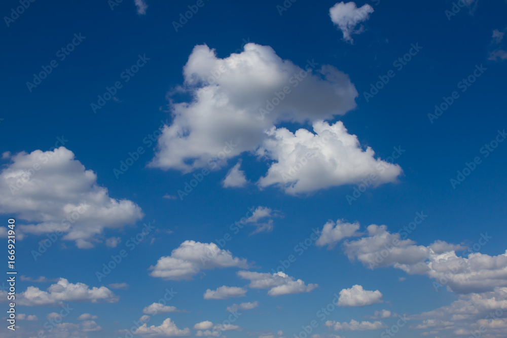 Fototapeta premium White clouds on a blue sky