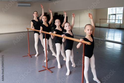 Canvas Print Children in Ballet Dance Class.